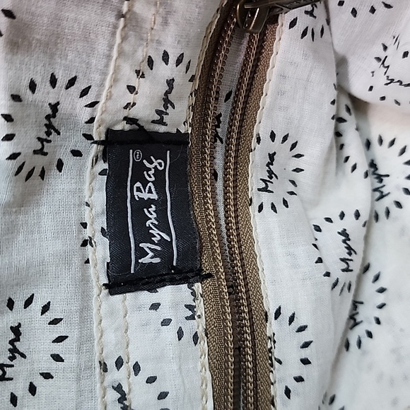 Myra Bag leather cotton geometric bag - Picture 6 of 9